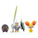 Pack de figuras Pokémon Fennekin, Lechonk y Sirfetch'd
