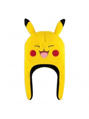 Gorro de esquí polar fleece Pikachu Pokémon amarillo