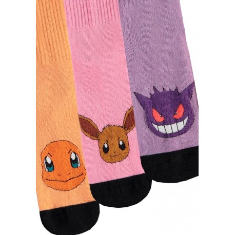 Pack de calcetines Pokémon Heads Colormix 35-38