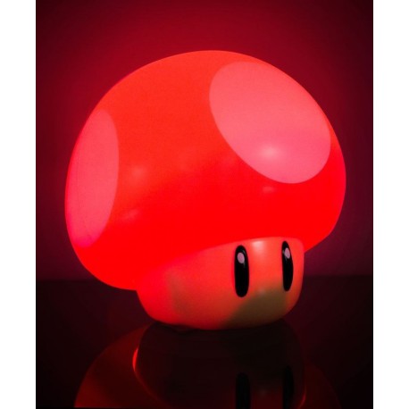Lámpara Super Mario Súper Champiñón Rojo