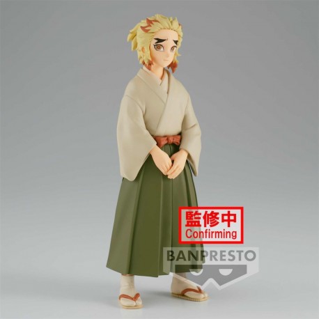 Figura de Senjuro Rengoku de 15 cm de Demon Slayer en kimono beige