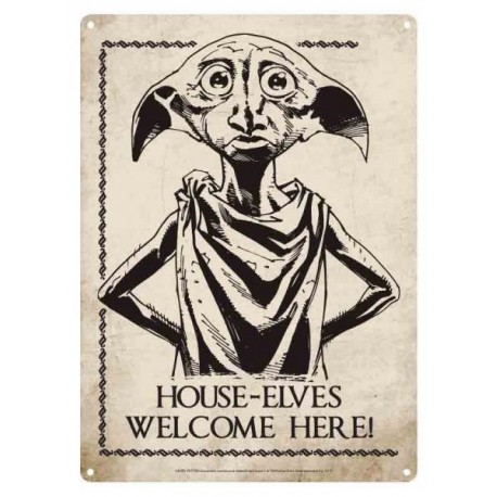 Placa Metal Dobby Harry Potter