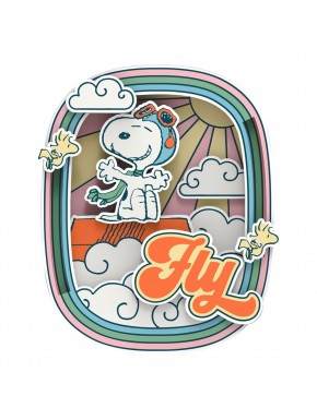 Imán de madera Peanuts Pilot Dreams con Snoopy aviador
