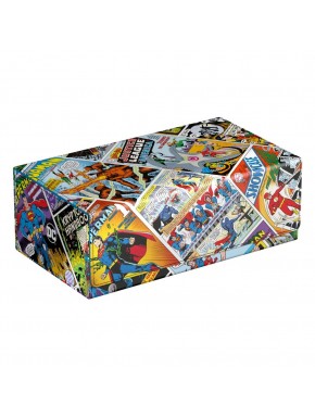 Boîtier de rangement DC Justice League avec design de comic vintage