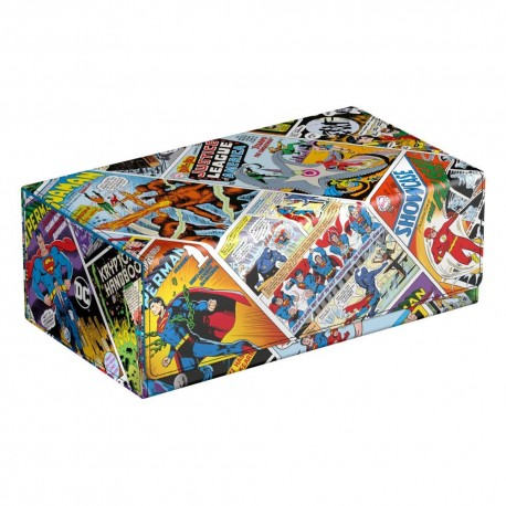 Boîtier de rangement DC Justice League avec design de comic vintage