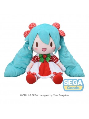 Peluche Hatsune Miku 40 cm con vestido fresa