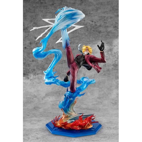 Estátua One Piece Sanji em ação