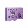 Cartão de memória SanDisk microSDXC 512GB UHS-I V30 para Nintendo Switch