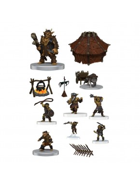 Pack de miniatures D&D Camp de Gobelins avec figurines et accessoires