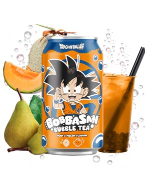 Canette de Thé aux perles Bobbasan poire et melon avec Goku