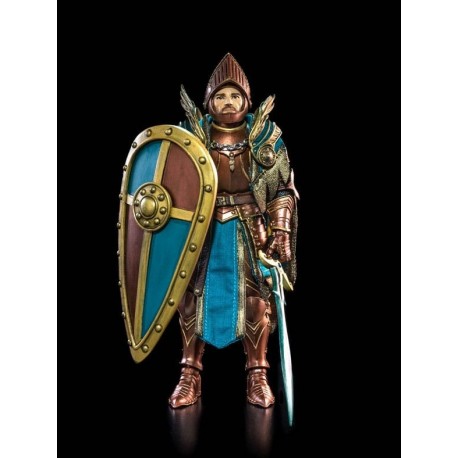 Figura de Sir Andrew de Mythic Legions con escudo y espada