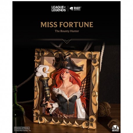 Quadro 3D de PVC de Miss Fortune de League of Legends
