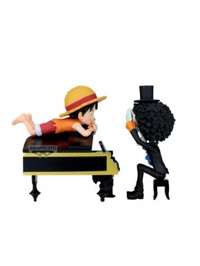 Figura de Monkey D. Luffy y Brook Banpresto One Piece
