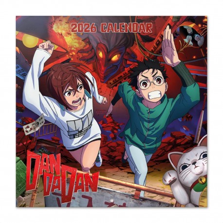 Calendário de parede 2026 Dan Da Dan com personagens de anime