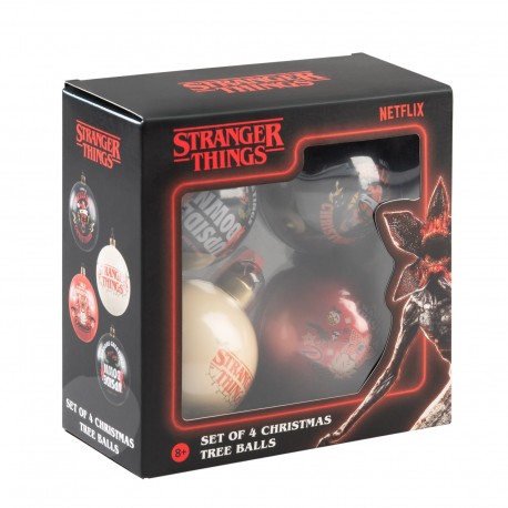 Set de bolas de Navidad Stranger Things de cristal