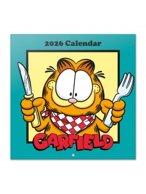 Calendario de pared Garfield 2026 con ilustraciones.