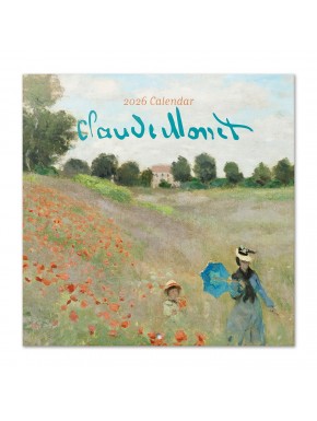 Calendrier mural Monet 2026 avec peintures impressionnistes