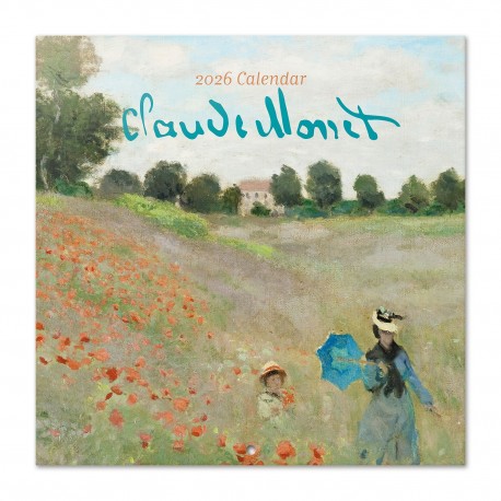 Calendrier mural Monet 2026 avec peintures impressionnistes