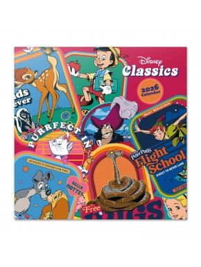Calendrier mural 2026 Disney Classiques 30x30 cm