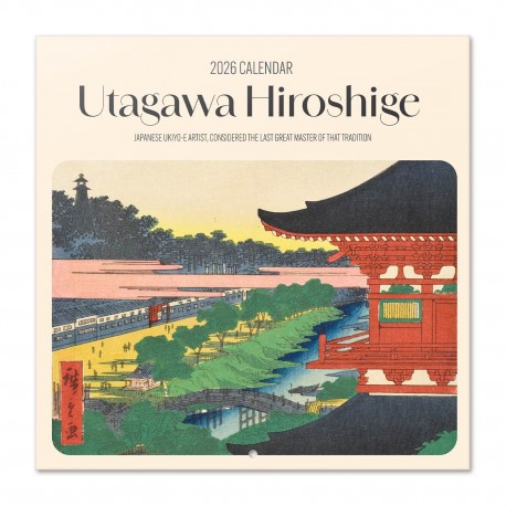Calendrier mural 2026 de Hiroshige avec illustrations japonaises