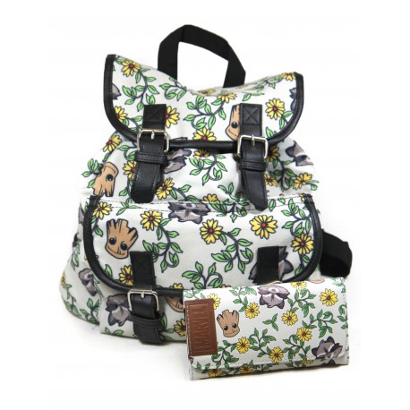 Pack Cartera + Bolso Guardianes de Galaxia Groot & Rocket Floral