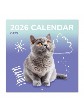 Calendario 2026 de Gatitos en formato cuadrado