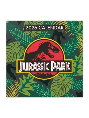 Capa do calendário 2026 Jurassic Park