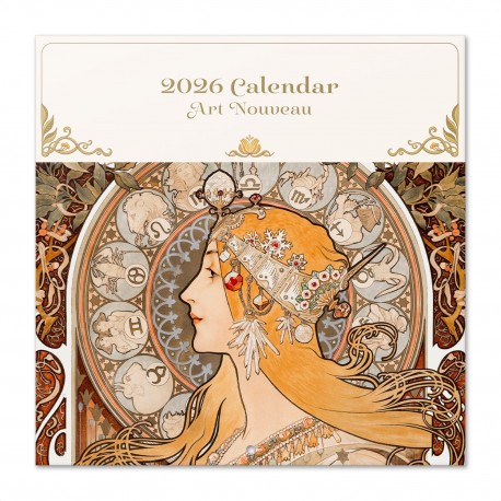 Calendrier 2026 Art Nouveau avec design artistique