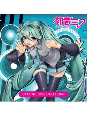 Calendario 2026 Hatsune Miku 30x30 cm con laminado brillante