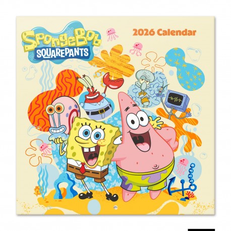 Couverture du calendrier 2026 de Bob l'Éponge