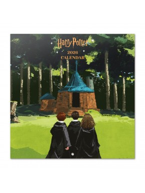 Calendrier Harry Potter 2026 avec image de cabane et personnages