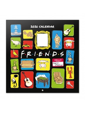 Calendario de pared Friends 2026 con imágenes icónicas
