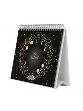 Calendario de escritorio Astral 2026 con diseño elegante y wire-o