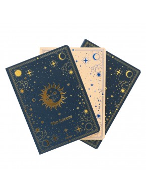 Pack de 3 cadernos A6 com designs astrais