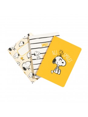 Pack de 3 cuadernos A6 Snoopy Lazy Days