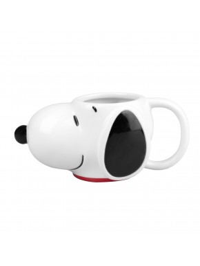 Taza 3D con forma de cabeza de Snoopy