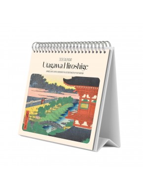 Calendrier de bureau 2026 Hiroshige avec reliure wire-o