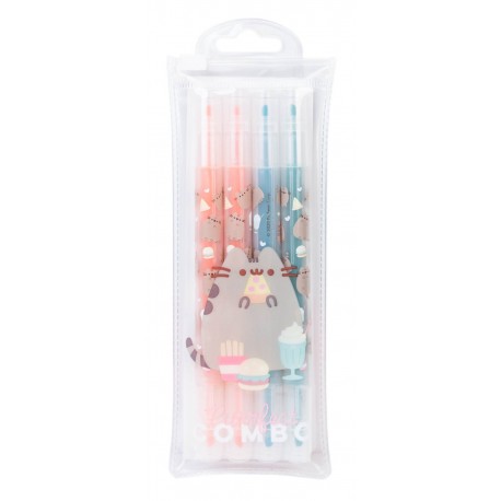 Set de subrayadores Pusheen Foodie con funda PVC