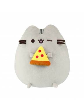 Peluche Pusheen con pizza de 24 cm