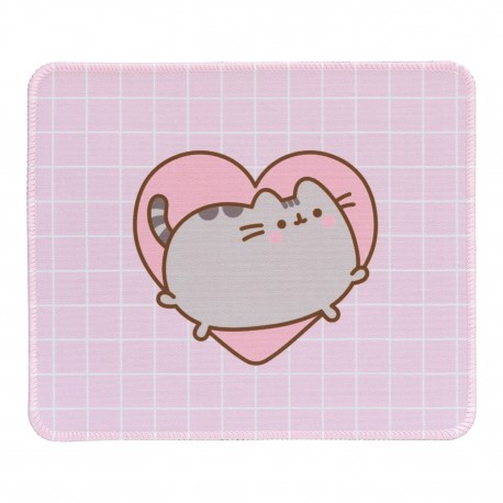 Alfombrilla de ratón Pusheen Moments con fondo rosa
