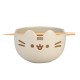 Bowl de gres Pusheen con palillos de bambú