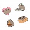 Set de 4 Pins Pusheen Émaillés en Alliage de Zinc