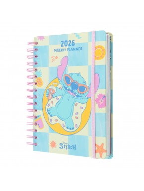 Agenda 2026 semana vista Disney Stitch A5