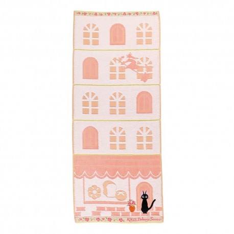 Serviette de bain Kiki, la petite sorcière avec Jiji