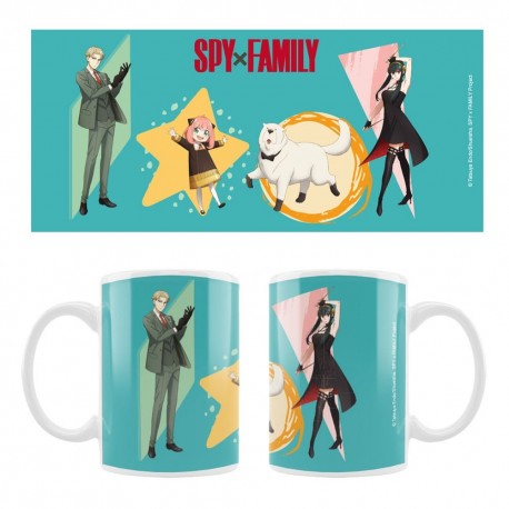 Taza de cerámica Spy x Family temporada 3 con personajes.