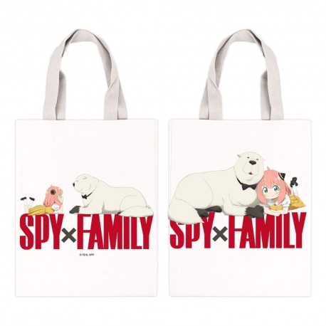 Bolsa blanca Spy x Family con personajes de la serie