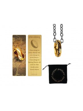 Pack regalo con Anillo Único y marcapáginas de El Señor de los Anillos