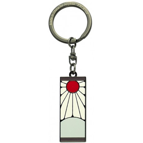 Chaveiro Demon Slayer com brinco Hanafuda de Tanjiro