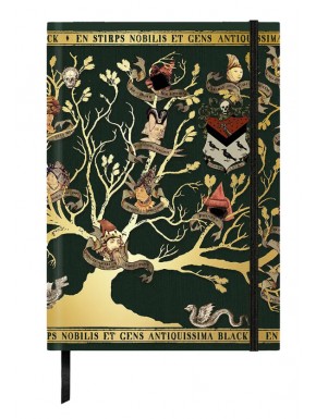 Caderno Harry Potter Hogwarts Black A5 aberto