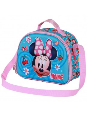 Sac à déjeuner bleu avec design Minnie Mouse